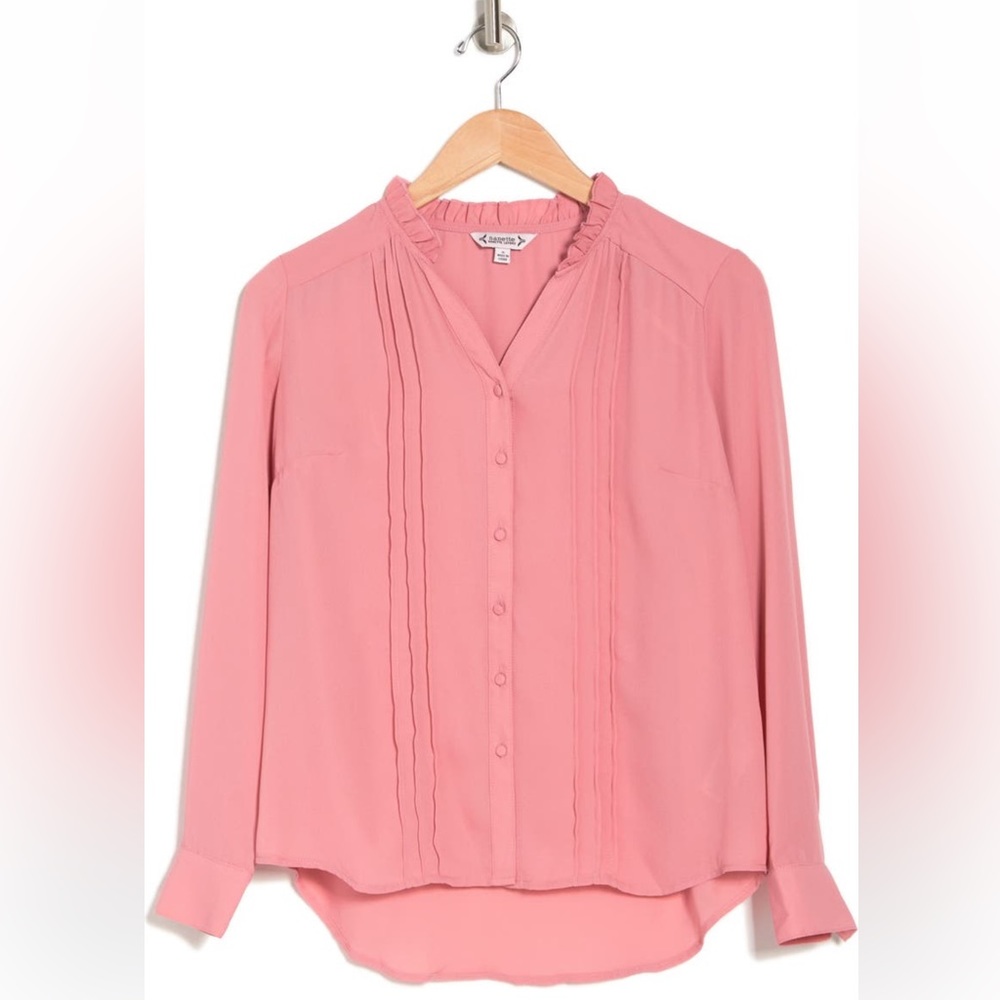 Nanette Lepore Long Sleeve Pintuck Blouse